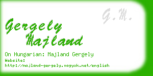 gergely majland business card